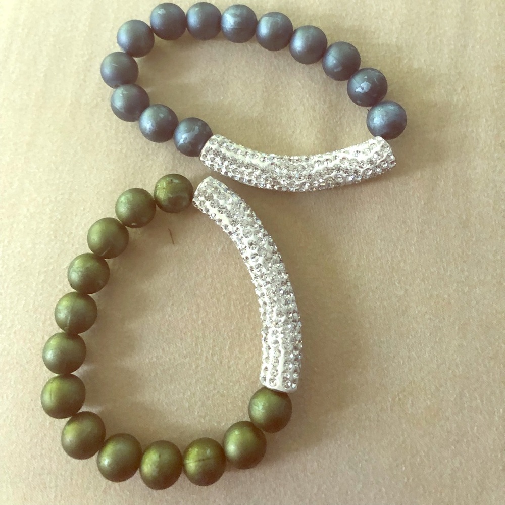 Sparkly bead bracelets